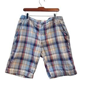 Aeropostale Men's Size 34 Casual Preppy Plaid Shorts Beige, Blue, Red, Khaki A87